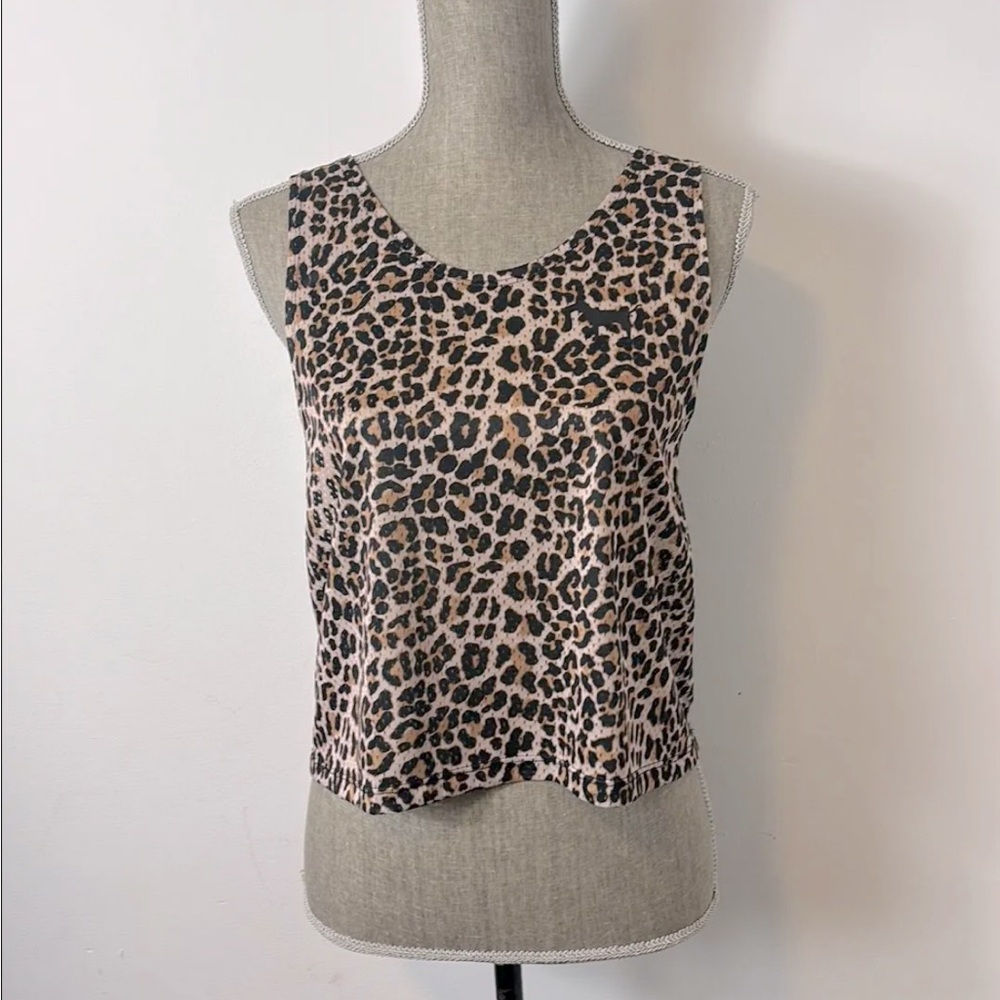 VS PINK Leopard Print Jersey Knit Tank